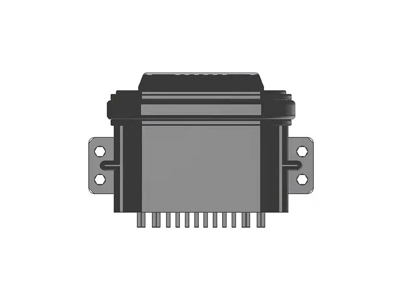 TYPE-C 16P防水母座 两脚沉板0.8/1.2/1.6 U型口粉末冶金成品