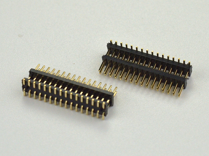 1.27*1.0-2*15P双塑贴片排针排母连接器