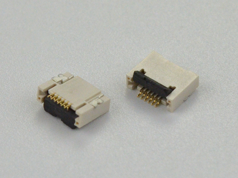 Product Name: FPC 0.5-6P Front Insertion and Rear Compression 2.0H<br>Part Number: JCFPC-05PH-06PINF